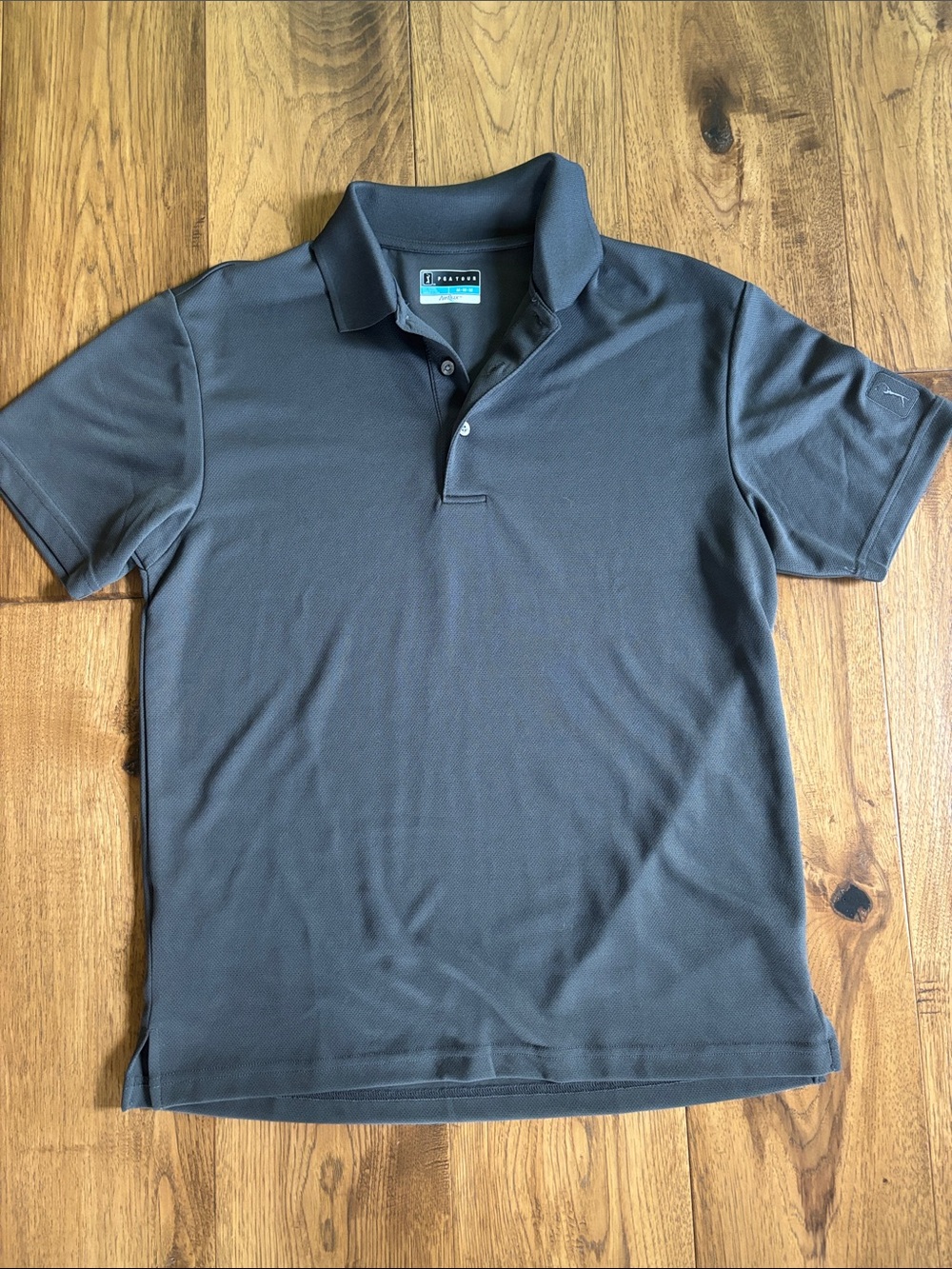 Men’s Performance PGA Tour Dark Gray Short Sleeve Polo Medium